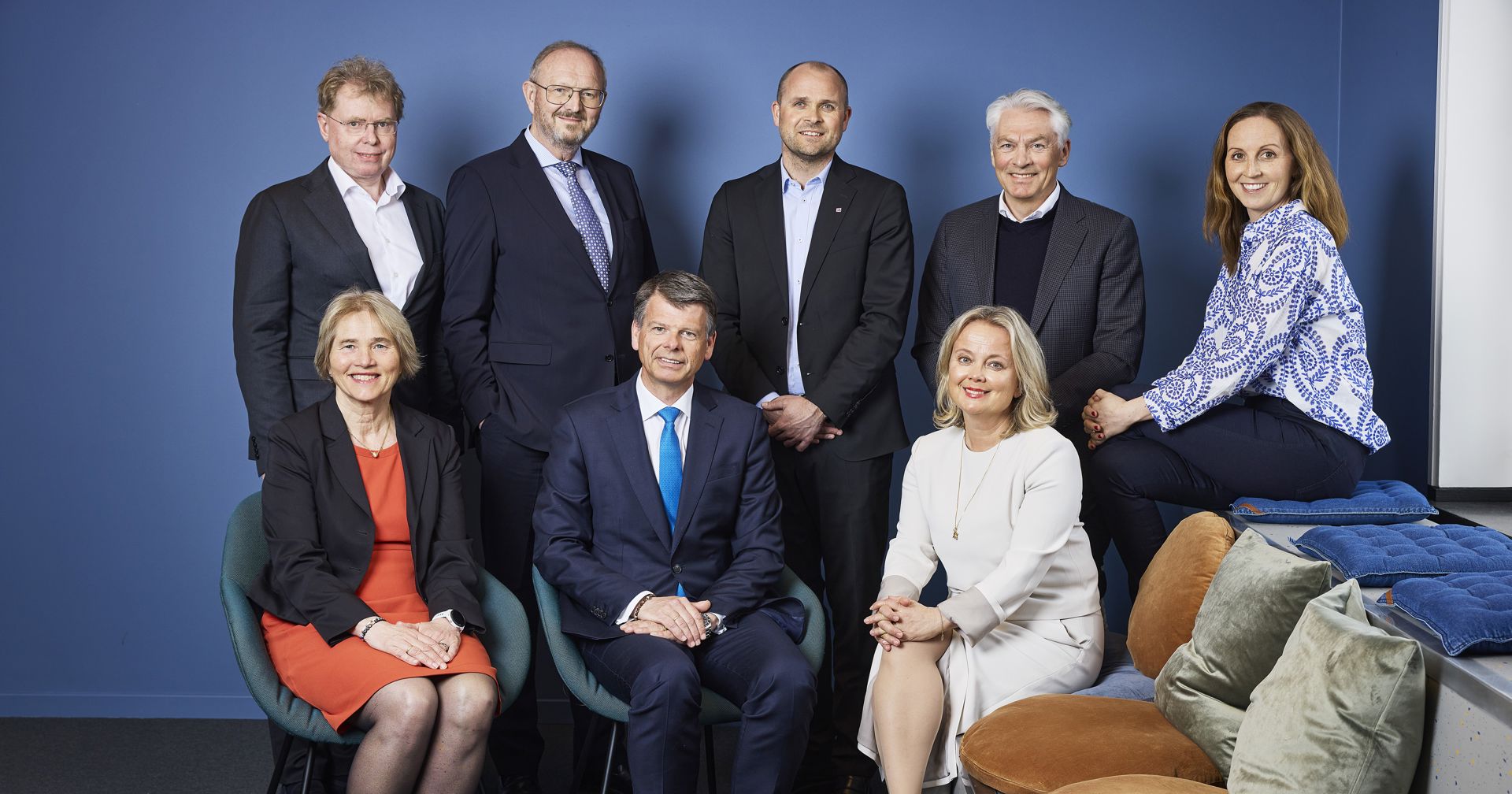alt="Group photo of the Norwegian Shipowners' Association's board of directors 2024-2026"
