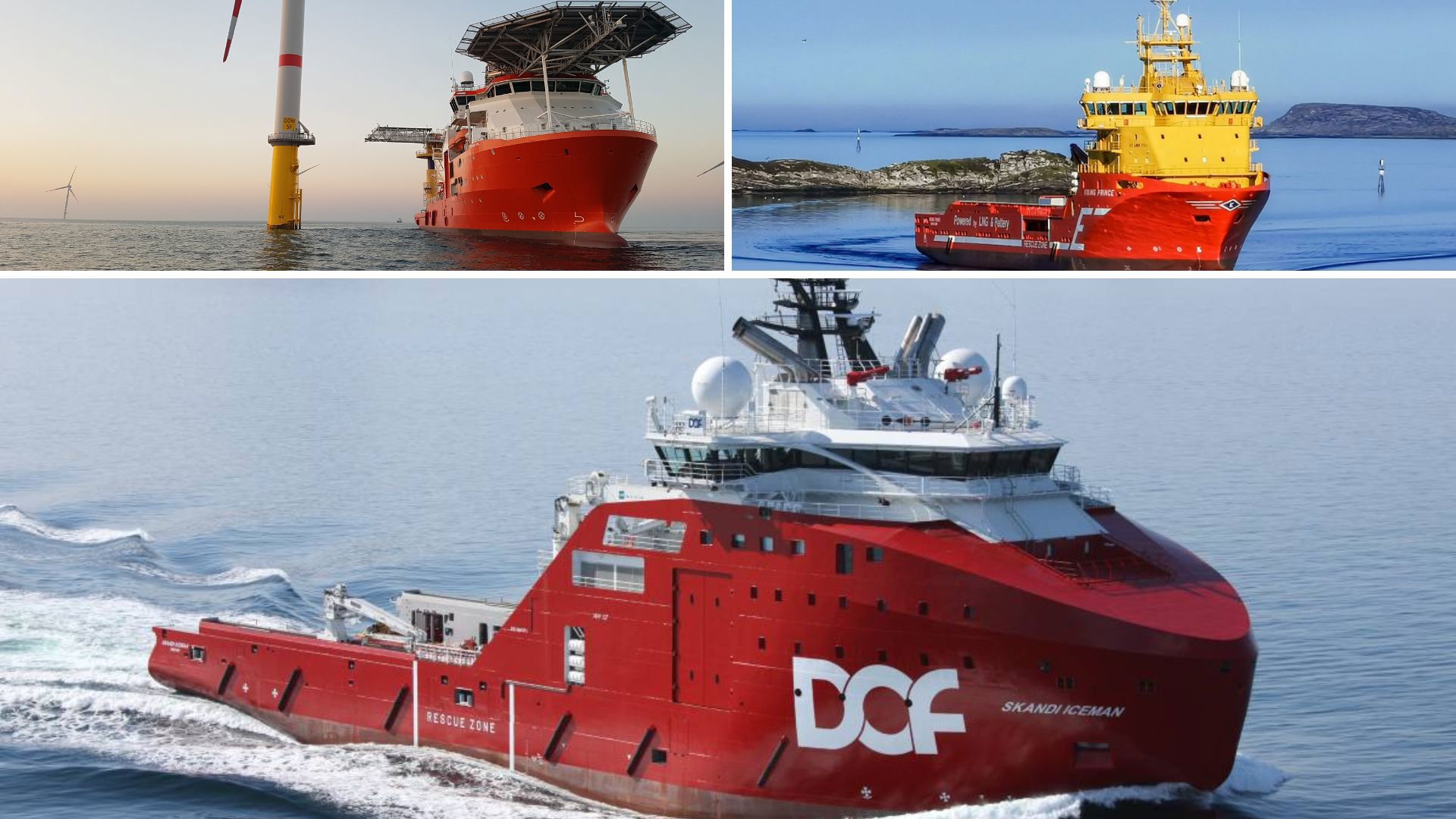 alt="collage of ships from DOF, Solstad Offshore and Eidesvik offshore "
