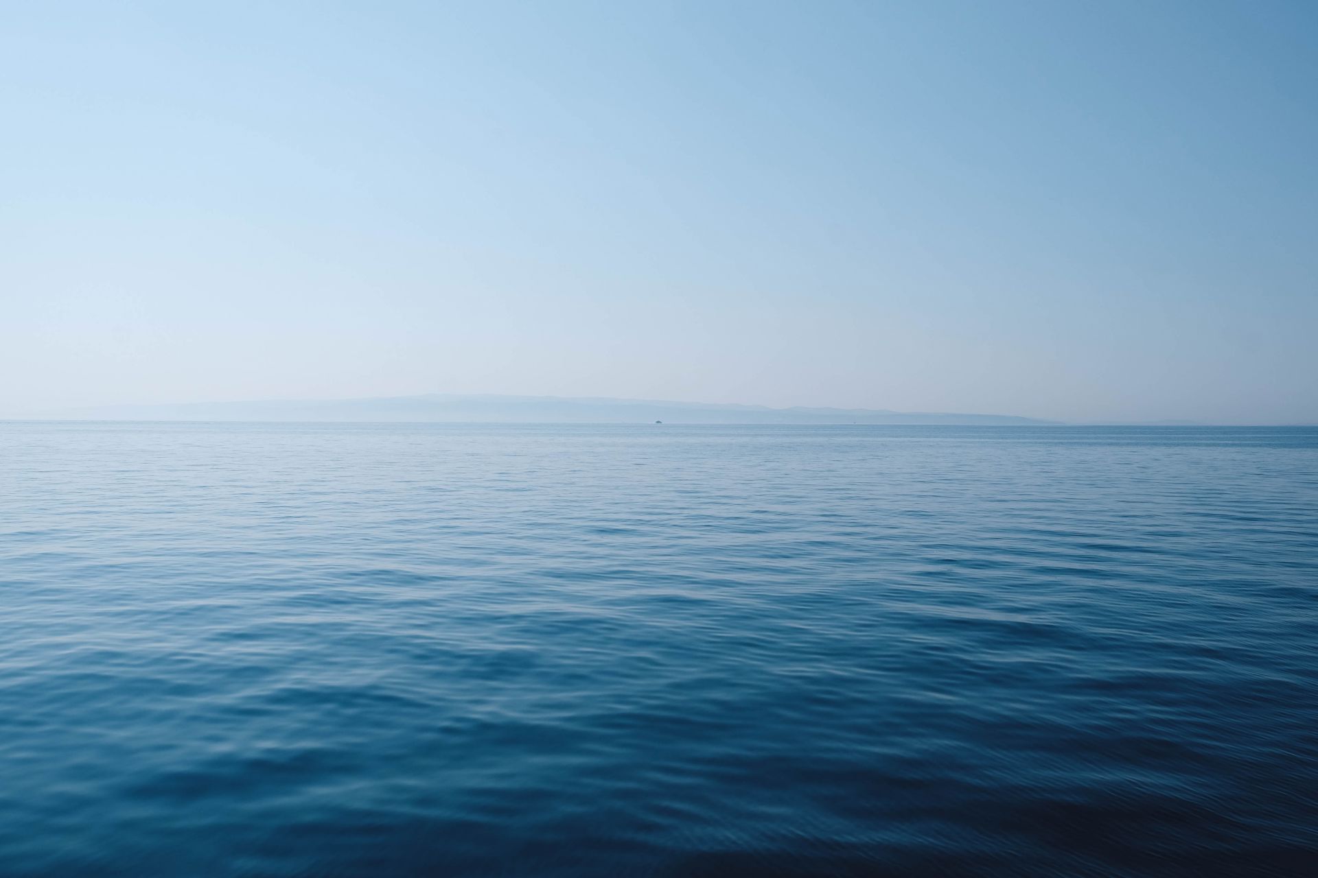Quiet sea, blue skies