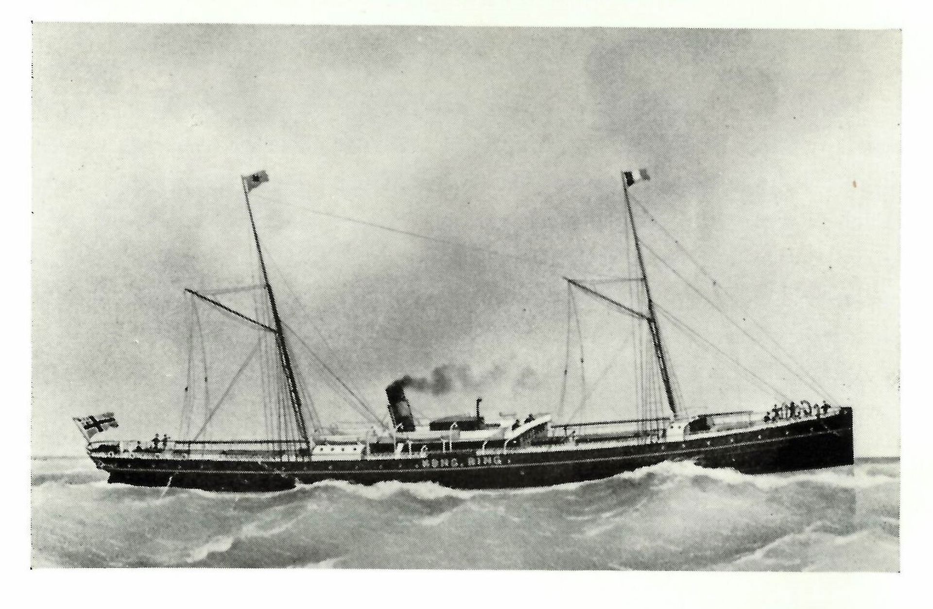 alt="illustrasjon av DS Kong Ring fra 1882 "