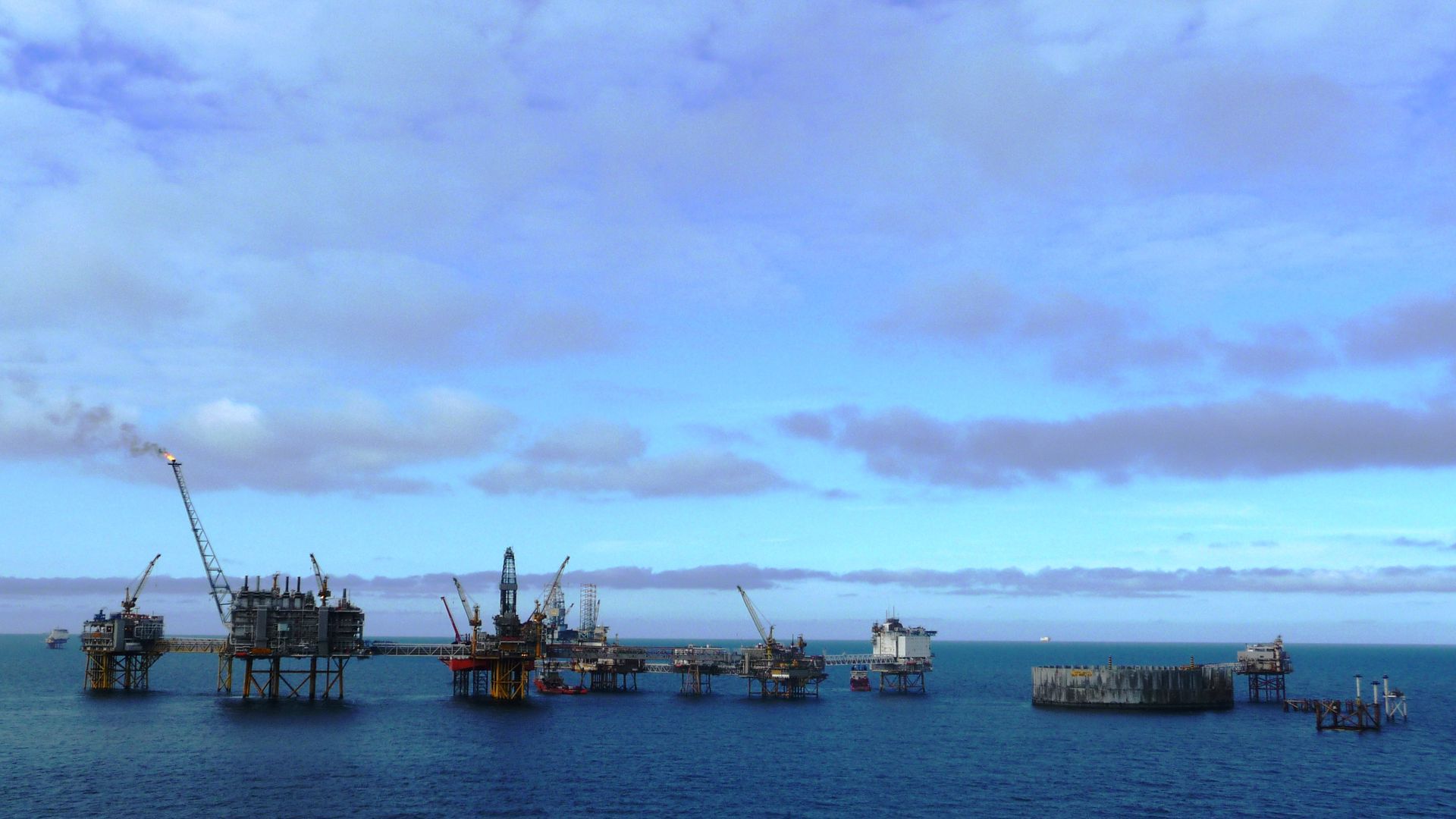 ekofisk-feltet på en skyet dag